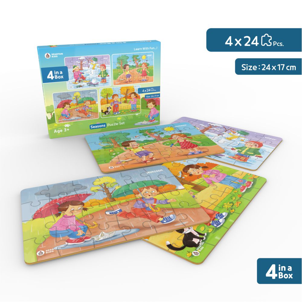 Seasons Jigsaw Puzzle for Kids (4 in a Box) 96 Puzzle Pcs