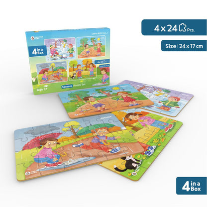 Seasons Jigsaw Puzzle for Kids (Set of 4) 96 Puzzle Pcs