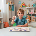 Wooden Shapes & Vehicles 3D Puzzle Set for Kids 2+ (Set of 2)