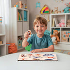 Wooden Dinosaur & Sea Animal 3D Puzzle Set for Kids 3+ (Set of 2)