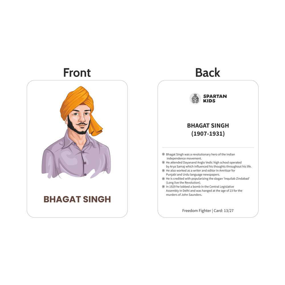 Freedom Fighter Flash Cards | 27 Early Learning Flash Cards for Kids