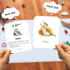 Fruits Flashcards for Kids – 27 Fruit Picture Cards | Montessori (Ages 2-5)
