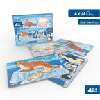 Arctic Animals Jigsaw Puzzle for Kids (4 in a Box) 96 Puzzle Pcs