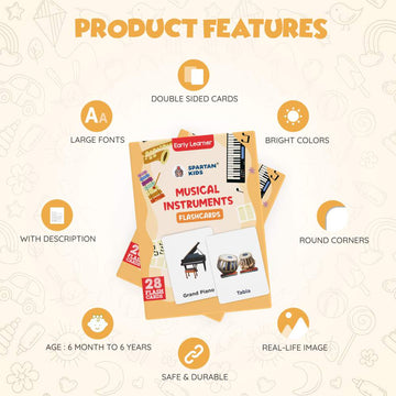 Musical Instruments Flash Cards | 27 Early Learning for Kids