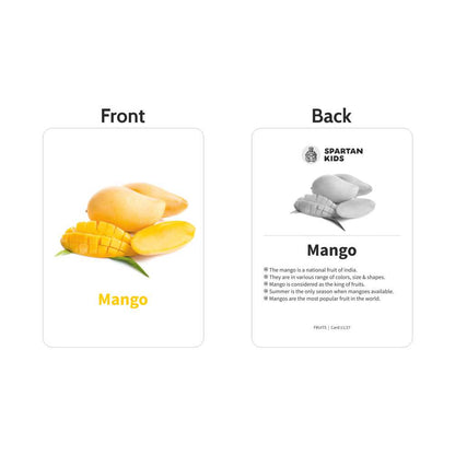 Fruits Flash Cards | 27 Early Learning Flash Cards for Kids