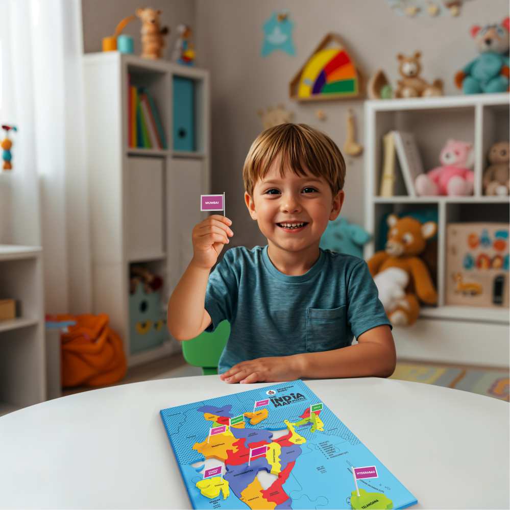 India Map Puzzle: Fun Spartan Kids 25-Piece for Ages 4-8