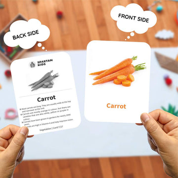 Vegetables Flashcards for Kids – 27 Veggie Picture Cards (Ages 2-5)