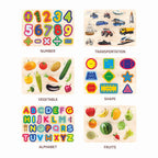Wooden Educational Puzzle Set for Kids 3+ (Set of 6)