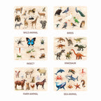Wooden Educational Puzzle Set for Kids 3+ (Set of 6)