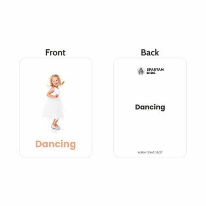 Action Flash Cards | 27 Early Learning Flash Cards for Kids