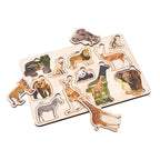 Wooden Farm & Wild Animals 3D Puzzle Set for Kids 3+ (Set of 2)