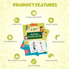 Action Flashcards for Kids – 27 Verb Picture Cards | Montessori (Ages 2-6)