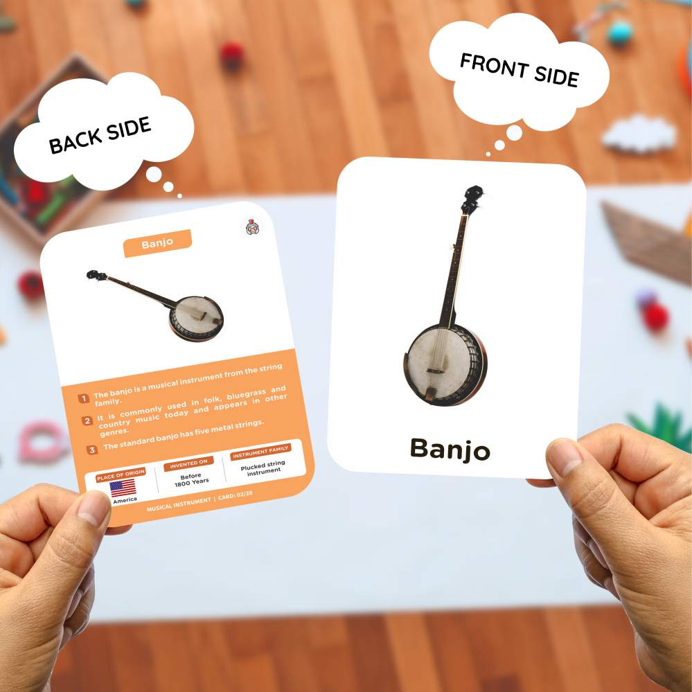 Musical Instruments Flash Cards | 27 Early Learning for Kids