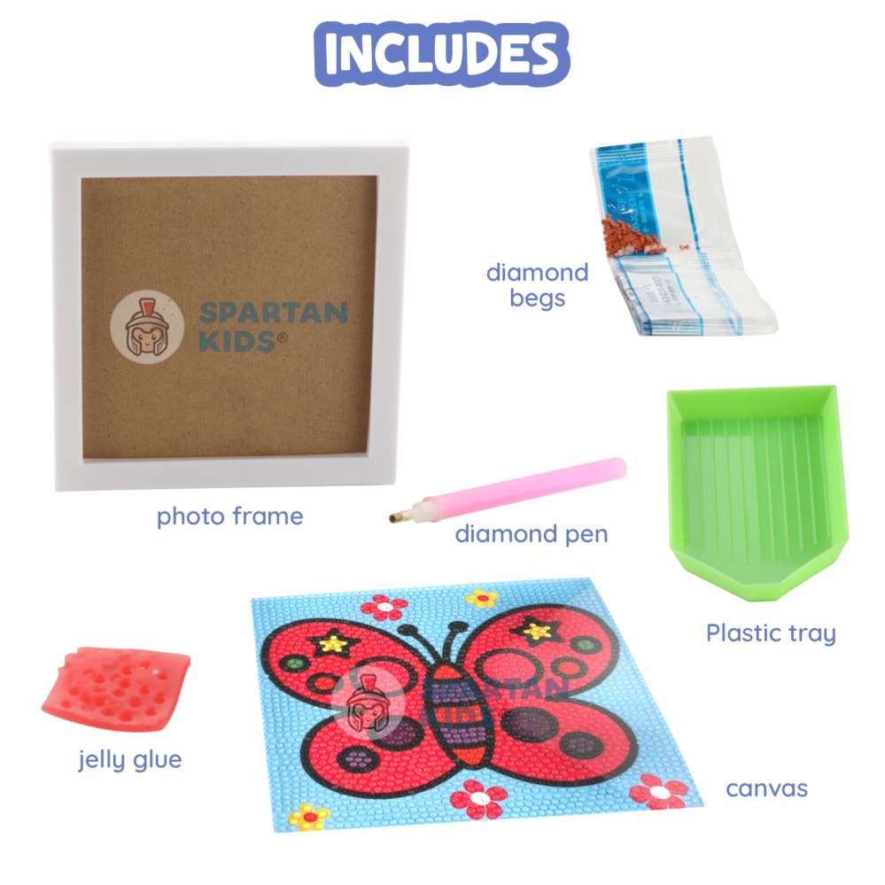 Spartan Kids® Diamond Art Butterfly Kit