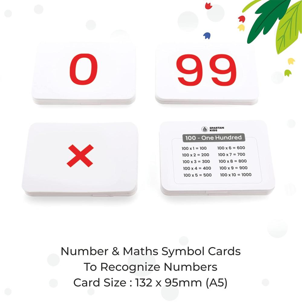 SPARTAN KIDS® 0 to 100 Dot & Number Flash cards Kit