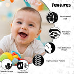 Tummy Time Flashcards for Babies & Infants | High Contrast Black & White