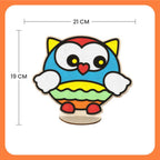 DIY Foam Clay Art Kit: Wooden Owl, Bee, Cupcake Board with Stand (Set of 3)
