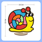 DIY Foam Clay Art Kit: Wooden Castle, Snail, Rabbit Board with Stand (Set of 3)