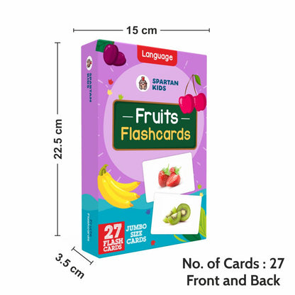 SPARTAN KIDS® Jumbo Fruit Flash Cards | Fun & Interactive Learning