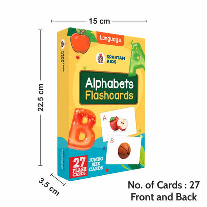 SPARTAN KIDS® Jumbo Flash Cards Combo | Alphabet, Numbers, Fruits & Vegetables