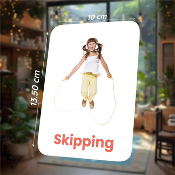 Action Flashcards for Kids – 27 Verb Picture Cards | Montessori (Ages 2-6)