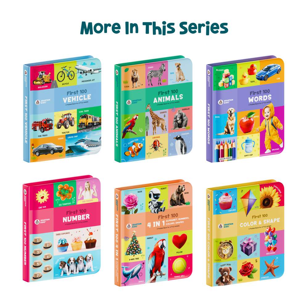 My First Padded Board Book: 4-in-1 Alphabet, Numbers, Colors