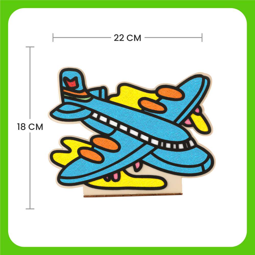Spartan Kids® Wooden Airplane Pen Stand - DIY Super Clay Art Kit