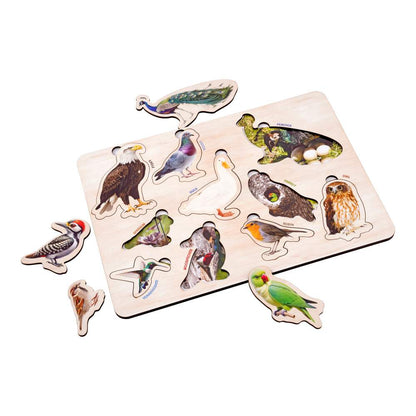 Wooden Birds & Insect 3D Puzzle Set for Kids 3+ (Set of 2)