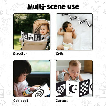 Tummy Time Flashcards for Babies & Infants | High Contrast Black & White