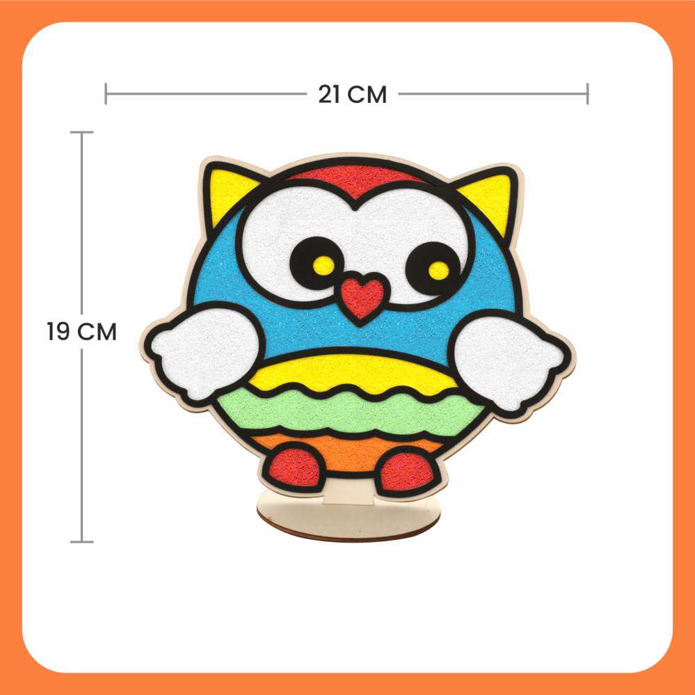 Spartan Kids® DIY Foam Clay Art Kit: Wooden Owl Board with Stand