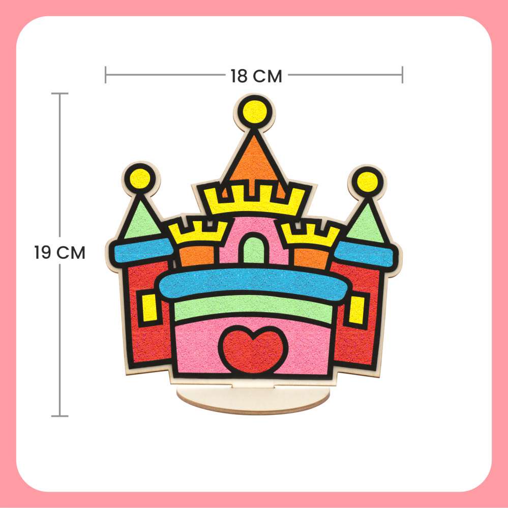 DIY Foam Clay Art Kit: Wooden Castle, Snail, Rabbit Board with Stand (Set of 3)
