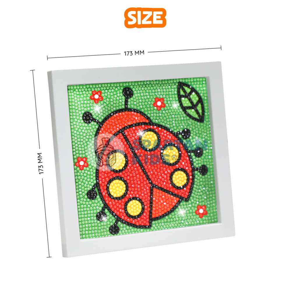 Diamond Art Set: Ladybug, Butterfly, Honey Bee Craft Kit (Set of 3)