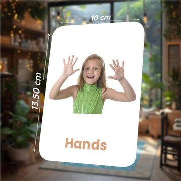 Body Parts Flashcards for Kids – 27 Human Body Picture Cards (Ages 2-5)