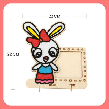 Spartan Kids® Wooden Foam Clay Art Photo Frame - Rabbit Design