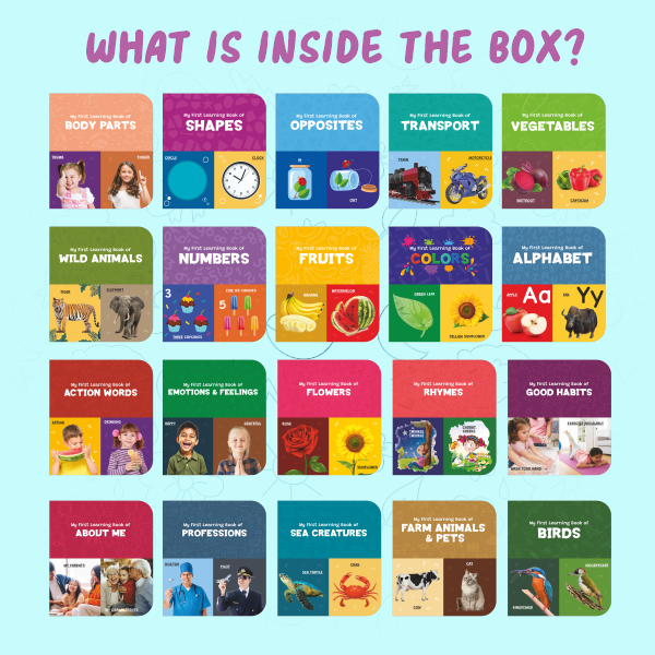 Board Book Set of 20 for Toddlers Ages 1-5 | Educational Gift