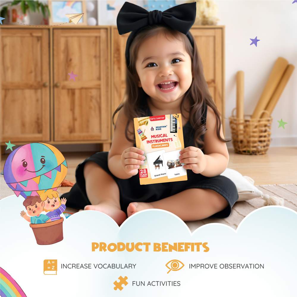 Musical Instruments Flash Cards | 27 Early Learning for Kids