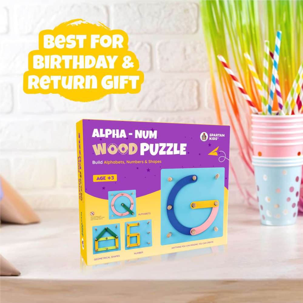 Spartan Kids® Wooden Alphabet Puzzle Toys