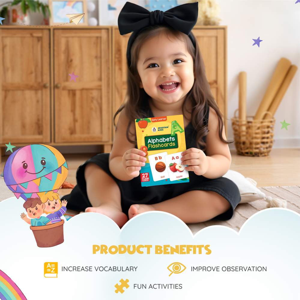 Alphabet Flashcards for Kids – 27 ABC Picture Cards | Montessori (Ages 2-5)