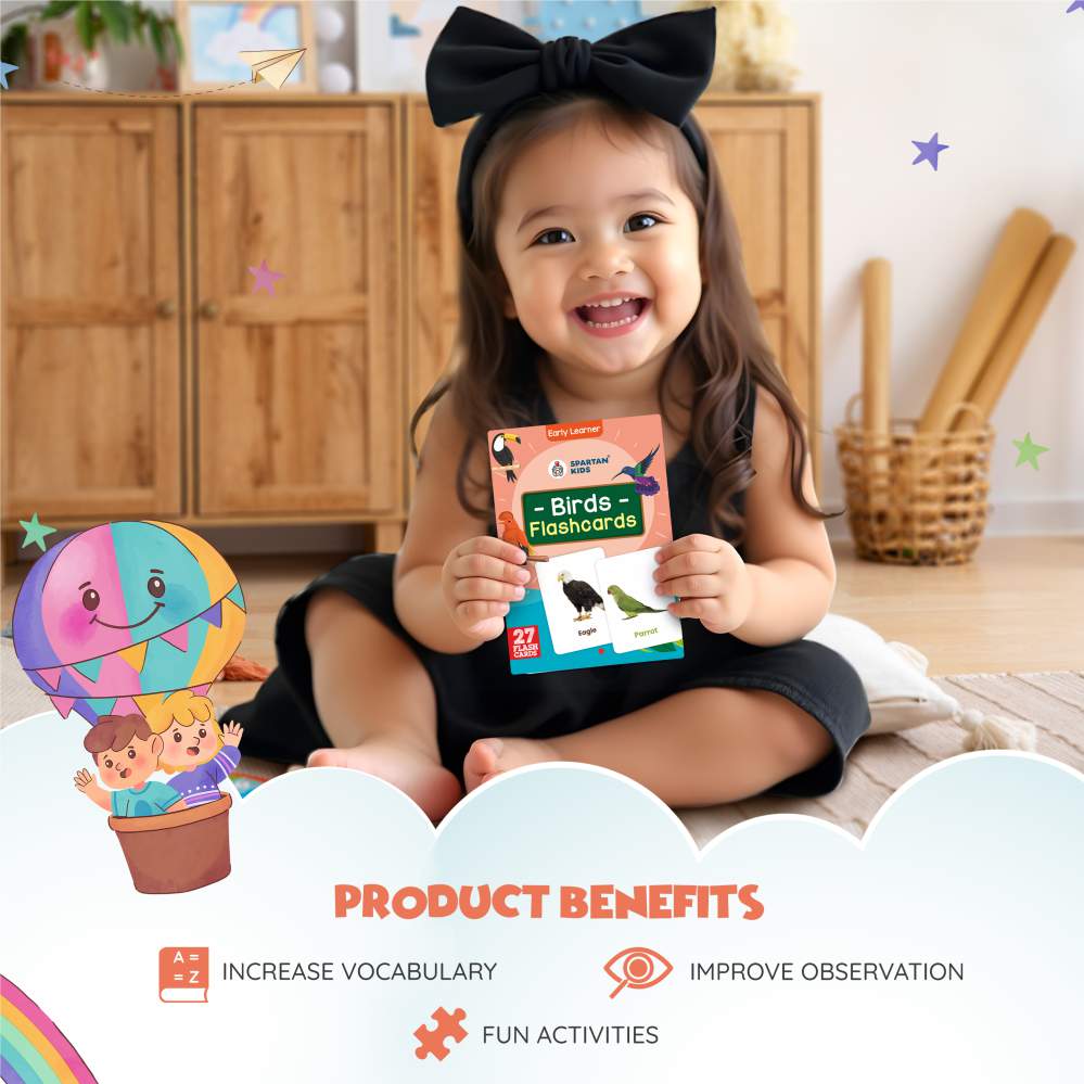 Birds Flash Cards | 27 Early Learning Flash Cards for Kids