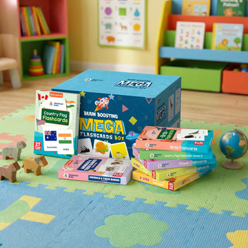 Brain Boosting Mega Flashcards Box — 25-Pack | 675 Educational Flashcards for Kids Ages 2–8 | Spartan Kids