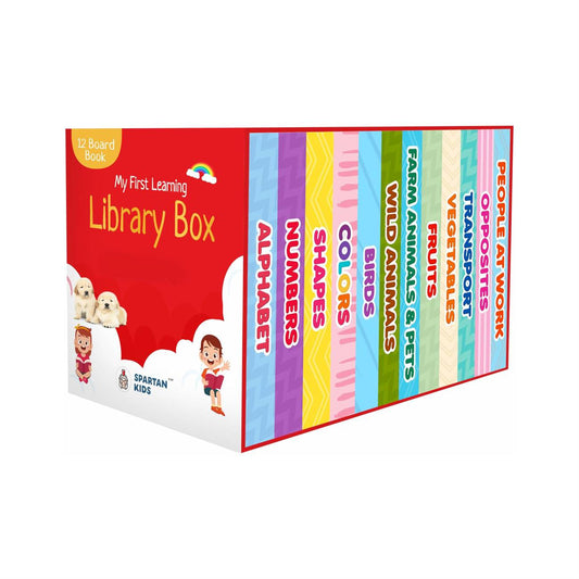 Spartan Kids Board Book Learning Library (Set of 12)