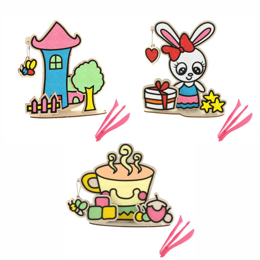 Creative Clay Combo: 3D Art Craft Set | Lighthouse, Rabbit, Cup (Set of 3)