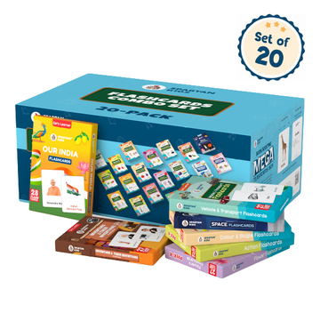 Flashcards Combo Set 20-Pack | 540 Educational Flashcards for Kids Ages 2–6 | Alphabets, Animals, Vegetables, Professions & More | 27 Cards per Box | Spartan Kids