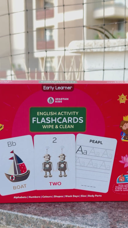 Activity Flash Cards for Kids 4+ with Wipe-Clean Marker (108 Cards)