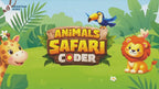 Animals Safari Coder — Educational Jungle Pattern Matching Game for Kids Ages 3+ | STEM Toy | Screen-Free Logic Puzzle | Spartan Kids
